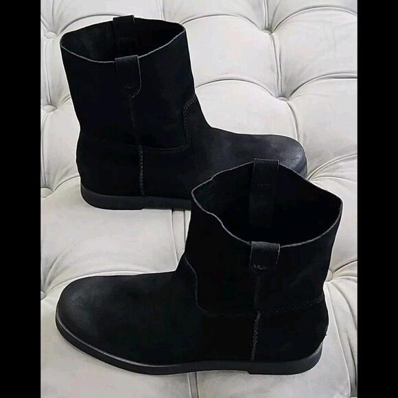 UGG 1130527 Alida Black Suede Short Unlined Pull On Booties Womens Shoes 8 - Picture 1 of 15